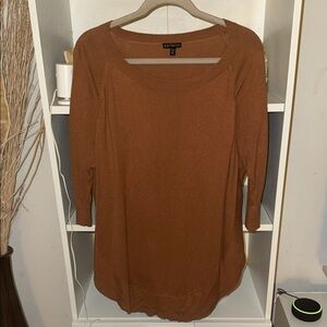 Express Warm Brown Tunic Sweater Top